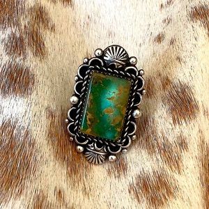 Vintage sterling/ turquoise ring, 7.5